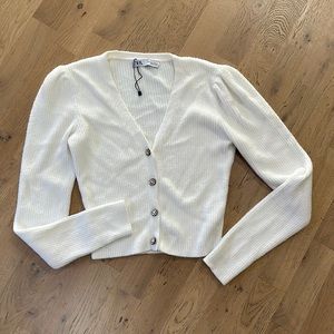 White Zara sweater